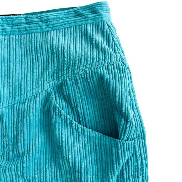 Isabel Marant Melva Corduroy Mini Skirt Turquoise Teal Blue Size 36 / XS - Picture 3 of 7